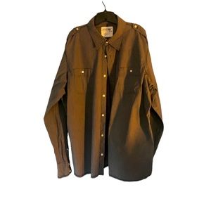 UrbanUp Long Sleeve Mens Button Down Shirt Sz XXL